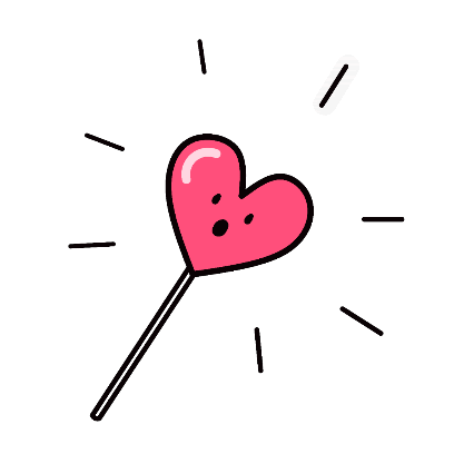 Object Heart Sticker - Object Heart Magic Wand Stickers
