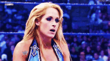 wwe michelle mccool exhausted hard breathing tired
