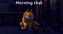 Garfield Gets Real Morning Chat GIF