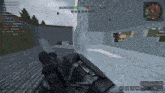 a screenshot of a video game shows a person holding a rifle with a scope on