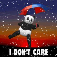 i dont care whatever snow 3d gifs artist panda