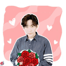 zhuyilong longge longgege flowers and heart for you for you