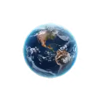 a globe with a white background and a few clouds on it