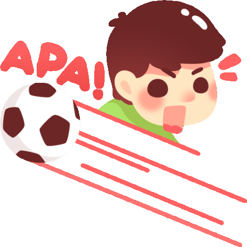 Shocked Player Yells "What?" In Indonesian Sticker - Soccer Ball Fast Apa Stickers