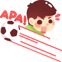 Shocked Player Yells "What?" In Indonesian Sticker - Soccer Ball Fast Apa Stickers