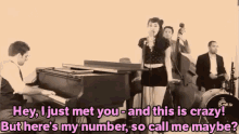Hey, I Just Met You, And This Is Crazy! - Postmodern Jukebox GIF - Music Call Me Maybe Carly Rae Jepsen GIFs