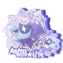 a drawing of a person with the words astrolite written below it