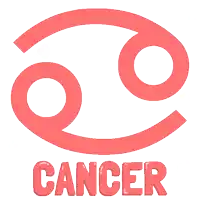 a pink cancer sign with a penguin in the center
