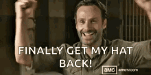Walking Dead Andrew Lincoln GIF - Walking Dead Andrew Lincoln Cheering GIFs