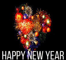 happy new year2021 happy new year fireworks heart