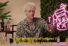 You Dont Want Me To Be Honest Mgk Drinking Game GIF - You Dont Want Me To Be Honest Mgk Drinking Game Mgk GIFs