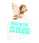 Head In The Clouds Mallard Duck Gif Sticker