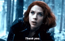 Thank You Black Widow GIF - Thank You Black Widow Natasha Romanoff GIFs