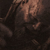 a close up of a man 's face with the words all that for a drop of blood below it