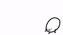 a black and white drawing of a cartoon character with a cloud on his head