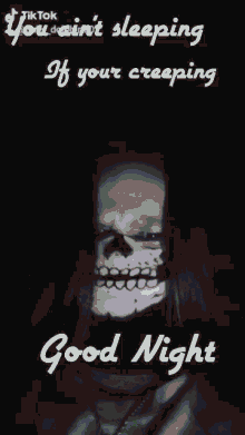 Good Night Skull Mask GIF