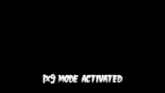 a black and white image with the words dx9 mode activated in white letters