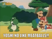 yoshi super mario meatballs nostalgia