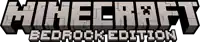 a logo for minecraft bedrock edition is shown