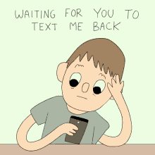 waiting text back patient sad frown
