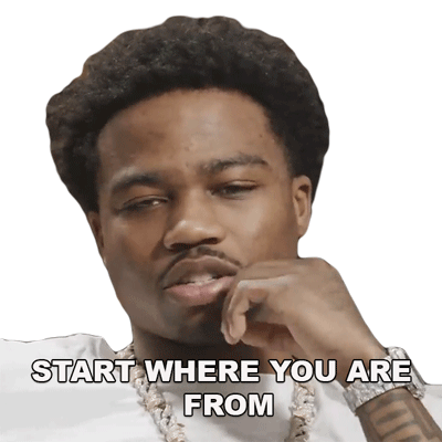 Start Where You Are From Roddy Ricch Sticker - Start Where You Are From Roddy Ricch Start Small Stickers