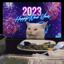 Smudge Cat New Year Smudge Cat New Year2023 GIF - Smudge Cat New Year Smudge Cat New Year2023 Happy N GIFs