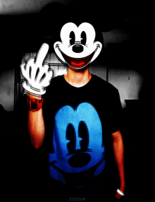 Mickey Mouse Middle Finger GIF - Mickey Mouse Middle Finger Prismthekiwi GIFs