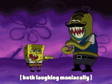 spongebob laughing evil