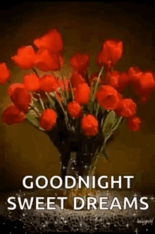 Good Night Sweet Dreams GIF - Good Night Sweet Dreams Roses GIFs