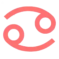 a pink cancer sign with a blue penguin inside