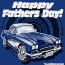 happy fathers day car greetings dads day blue car