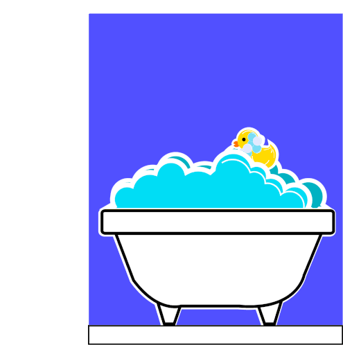 Duck Bubble Bath Sticker - Duck Bubble Bath Stickers