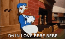 Im In Love Donald Duck GIF - Im In Love In Love Love GIFs