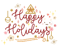 Aimy Bunny Happy Holidays Sticker