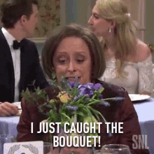 I Just Caught The Bouquet Rachel Dratch GIF