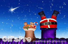 Chimney Santa GIF - Chimney Santa Snow GIFs