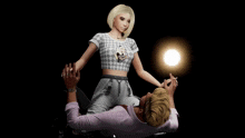 a man and a woman are holding hands with the words good night behind them