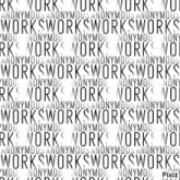 a seamless pattern of the word work on a white background .