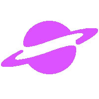 a purple planet with a white ring around it