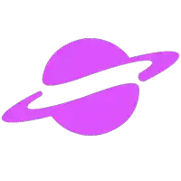 a purple planet with a white ring around it