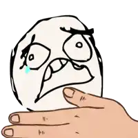 a cartoon drawing of a woman 's head with a finger pointing to it