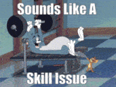 Tom And Jerry Skill Issue GIF - Tom And Jerry Skill Issue Work Out GIFs