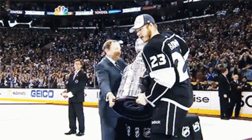 Captain of the Los Angeles Kings, Dustin Brown, after winning the Stanley  Cup last night (xp r/hockey) : r/happy