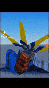 a tiktok video of a robot laying down