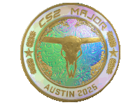 a gold coin with a bull skull and the words austin 2025