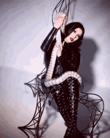 Latex Girl Black Latex GIF - Latex Girl Black Latex Latex Catsuit GIFs