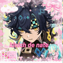 a picture of a anime character with the name kinich de nate
