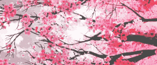 Butterfly Pink Leaves GIF