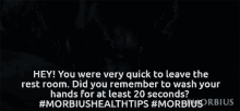 Morbius Health Tips Morbius GIF - Morbius Health Tips Morbius Morbius Film GIFs