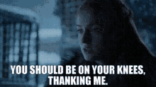 Sansa Bend Your Knees GIF